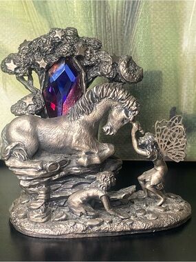 Vintage Pewter Figurine by Tudor Mint
“Bestowing the Magic Power”